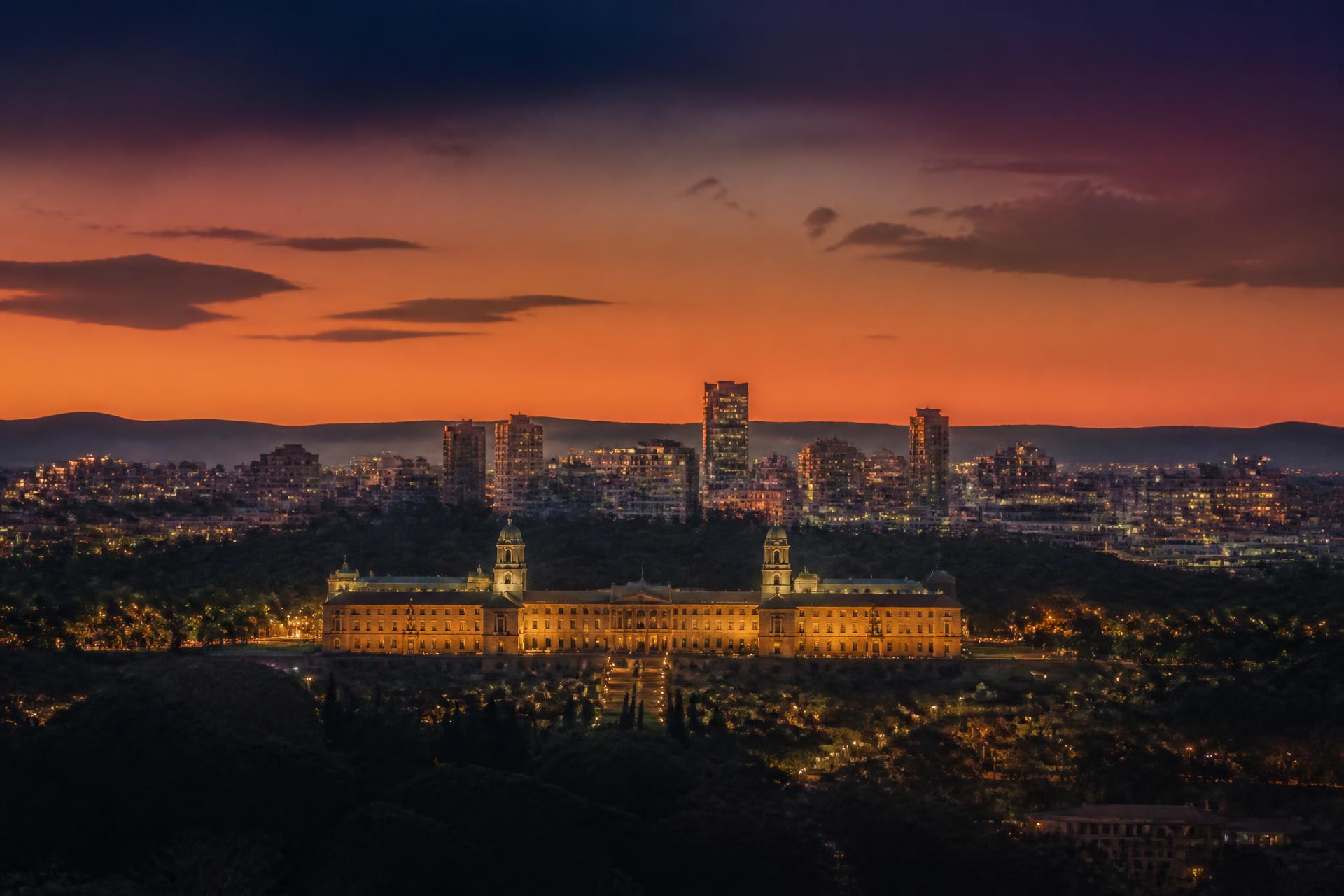 Pretoria skyline at dusk